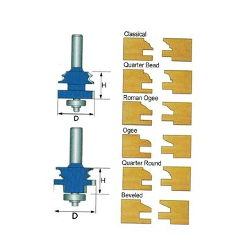 लकड़ी काटने के लिए मेल खाने वाले रेल और स्टाइल बिट्स सेट